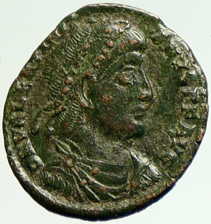 VALENTINIAN I Captive & Chi-Rho Christian Authentic Ancient Roman Coin i104303