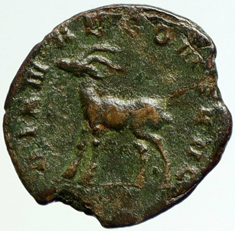 GALLIENUS Authentic Ancient 267AD Animal Series Genuine Roman Coin STAG i104340