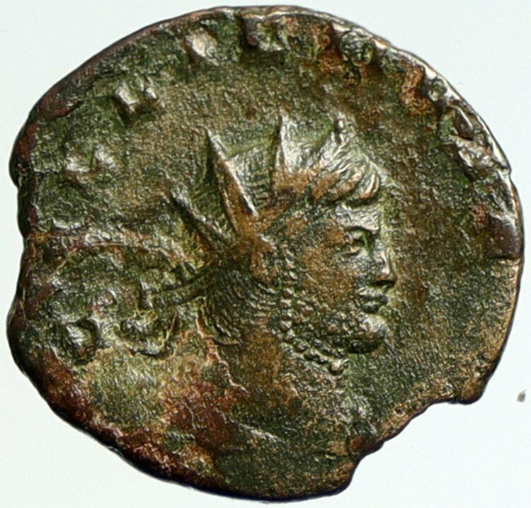 GALLIENUS Authentic Ancient 267AD Animal Series Genuine Roman Coin STAG i104340