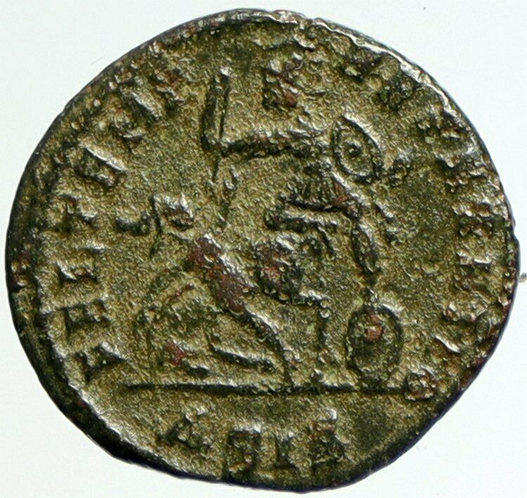 CONSTANTIUS GALLUS Authentic Ancient 351AD Roman Coin HORSEMAN SPEARED i104338