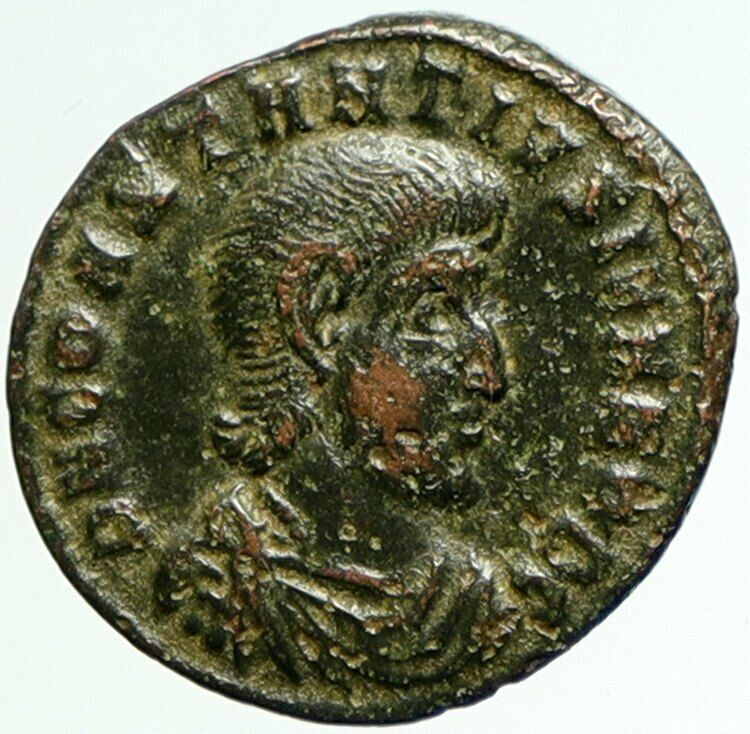 CONSTANTIUS GALLUS Authentic Ancient 351AD Roman Coin HORSEMAN SPEARED i104338