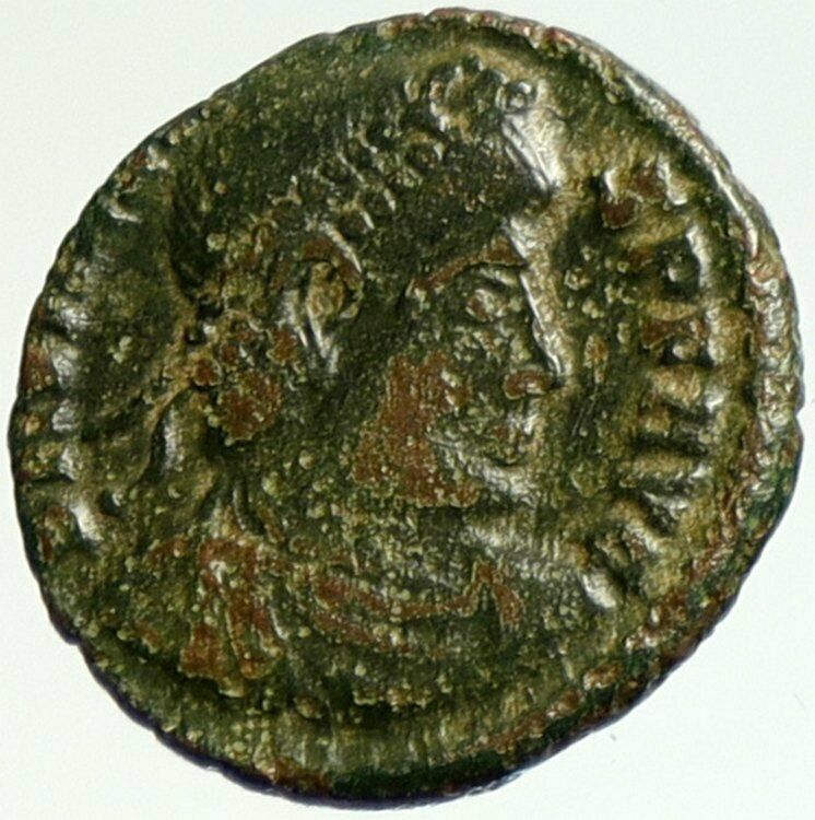 VALENS Genuine 364AD Rome Authentic Ancient OLD Roman Coin VICTORY Angel i104314