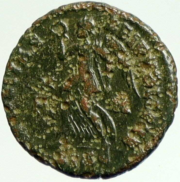 VALENS Genuine 364AD Rome Authentic Ancient OLD Roman Coin VICTORY Angel i104314