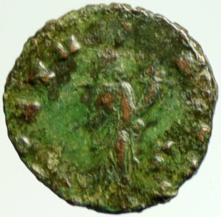 GALLIENUS Son of Valerian I Authentic Ancient OLD Roman Coin w Fortuna i104313