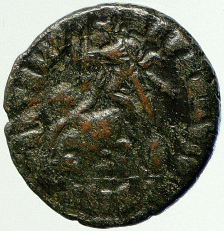 CONSTANTIUS II Siscia Ancient OLD Roman Coin HORSEMAN SPEARED WAR BATTLE i104311