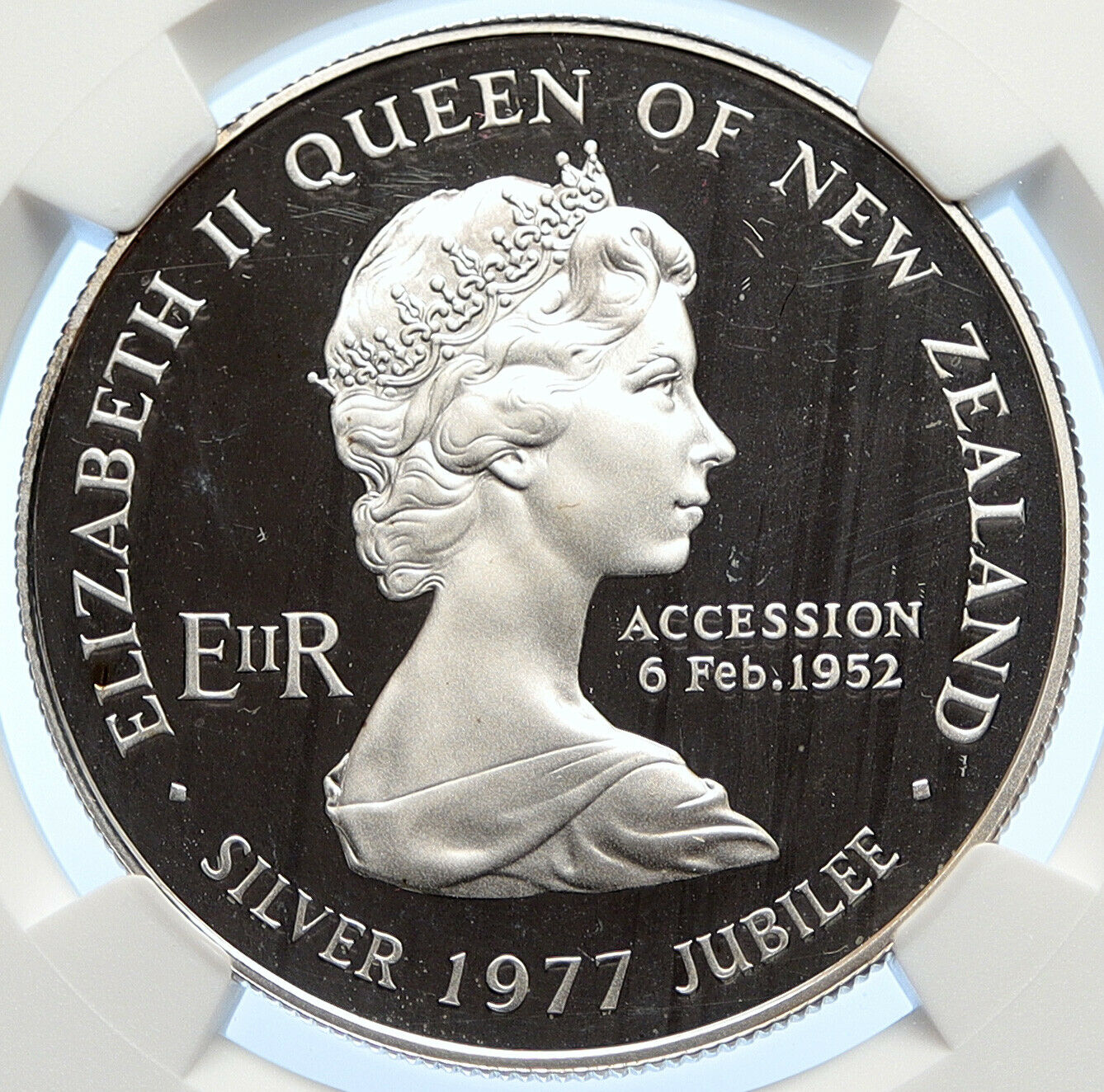 1977 NEW ZEALAND Elizabeth II WAITANGI DAY Proof Silver Dollar Coin NGC i106313