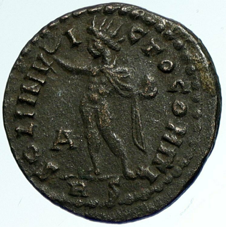 CONSTANTINE I the GREAT Rome Authentic Ancient Old Roman Coin SOL GLOBE i103279