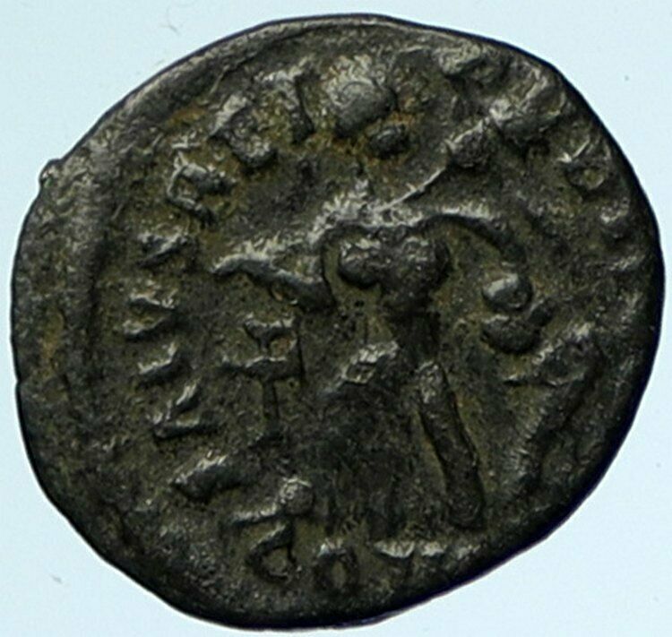 ARCADIUS 388AD Authentic Ancient OLD Roman Coin VICTORY Angel Captive i103422