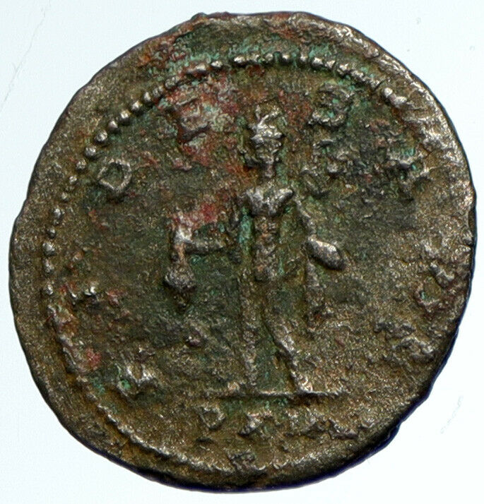 GALLIENUS Authentic Ancient 264AD Original Roman Coin MERCURY HERMES i103262