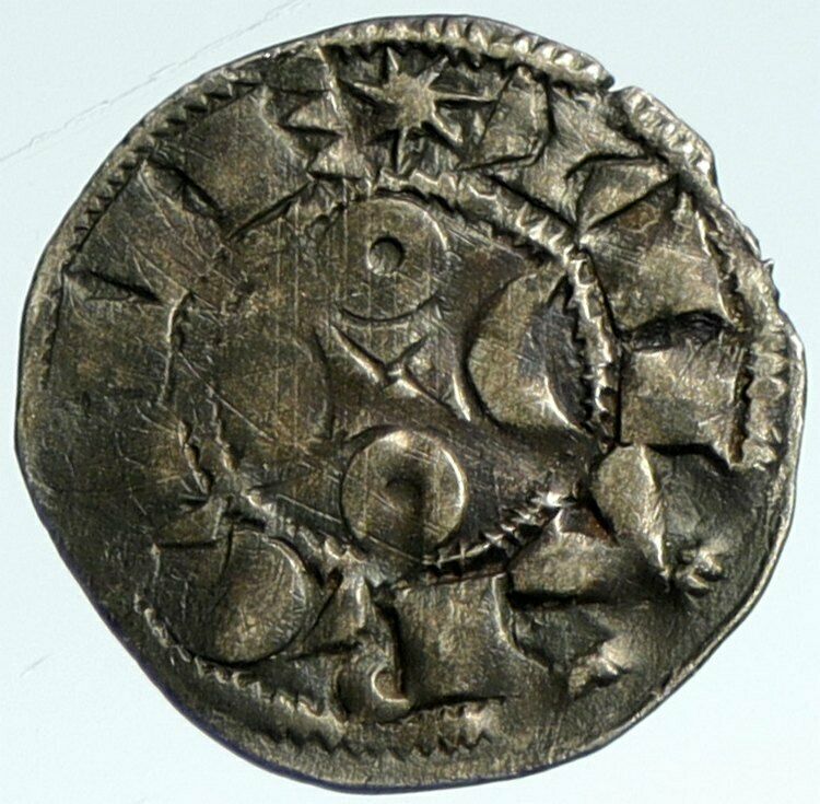 c.1100AD FRANCE County of LA MARCHE Vintage Silver Denier Medieval Coin i103297