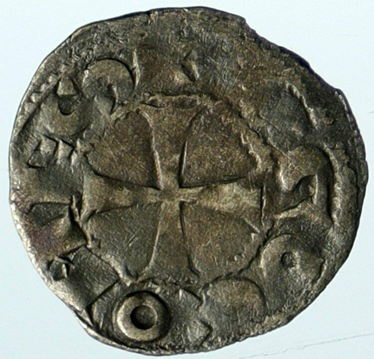 c.1100AD FRANCE County of LA MARCHE Vintage Silver Denier Medieval Coin i103295