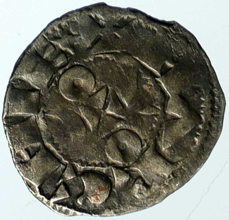 c.1100AD FRANCE County of LA MARCHE Vintage Silver Denier Medieval Coin i103295