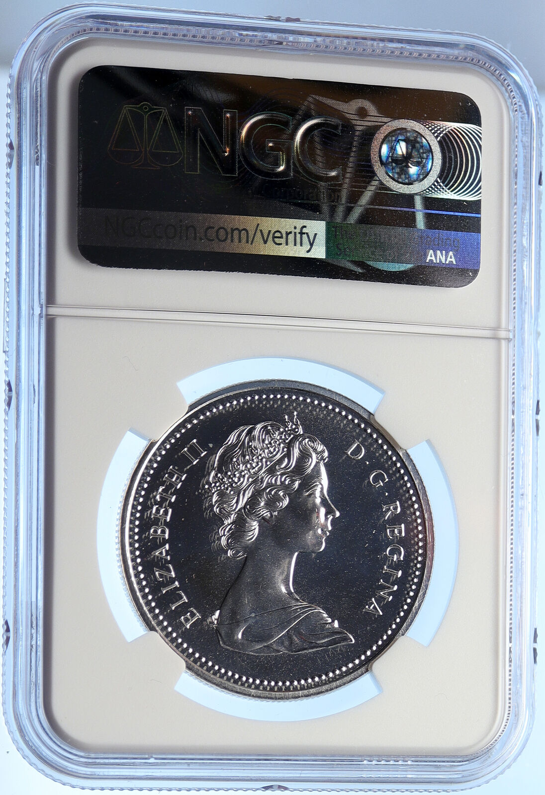 1974 CANADA Elizabeth II Winnipeg 100 Past / Present Silver $ Coin NGC i106328