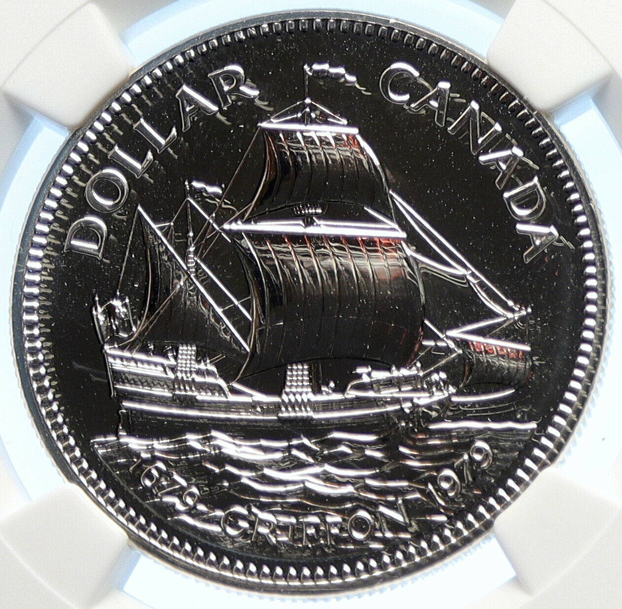 1979 CANADA UK Queen Elizabeth II Griffon Ship Specimen Silver Coin NGC i106326