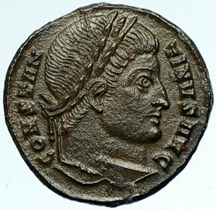 CONSTANTINE I the Great Authentic Ancient 322AD Ticinum Roman Coin VOT i103348