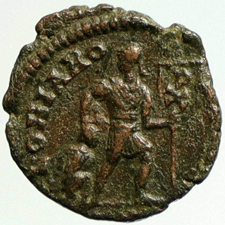 VALENS Ancient OLD 364 AD Authentic Roman Empire CHRISTIAN CHI-RO Coin i104382