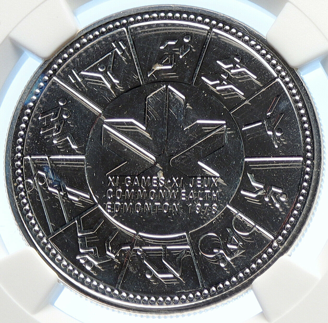 1978 CANADA UK Edmonton Commonwealth Games Specimen Silver Coin NGC i106322