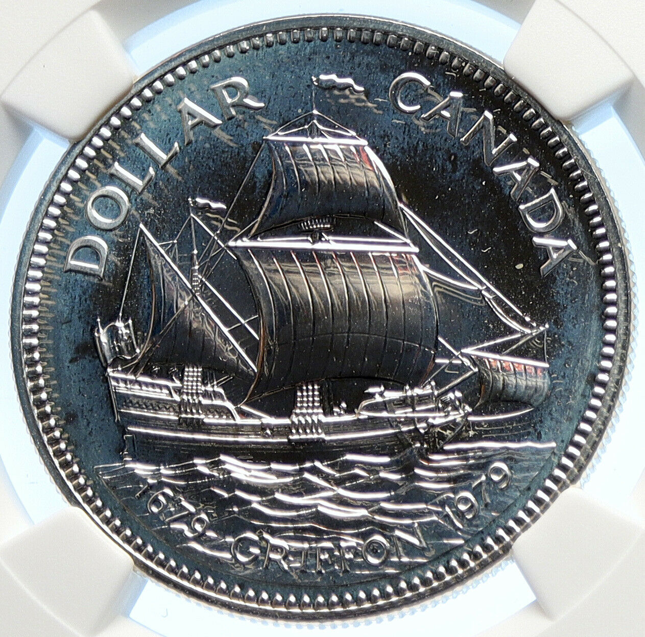 1979 CANADA UK Queen Elizabeth II Griffon Ship Specimen Silver Coin NGC i106329