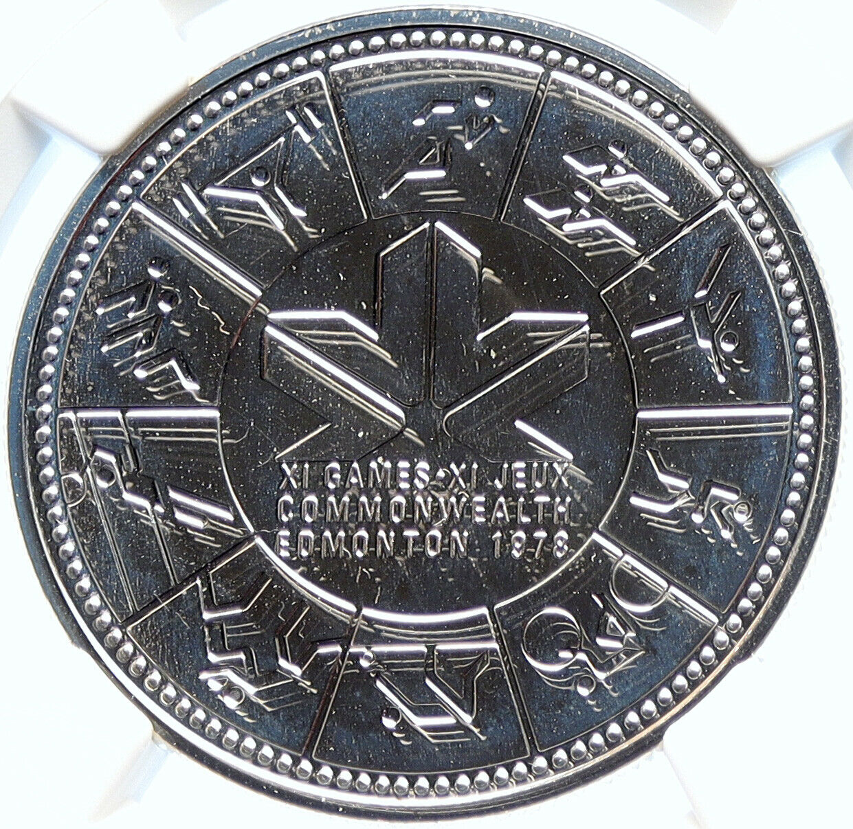 1978 CANADA UK Edmonton Commonwealth Games Specimen Silver Coin NGC i106321