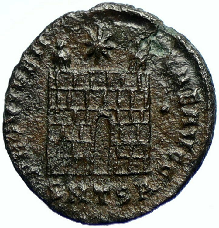 CONSTANTINE I the GREAT 326AD Authentic Ancient Roman Coin LEGION GATE i103722