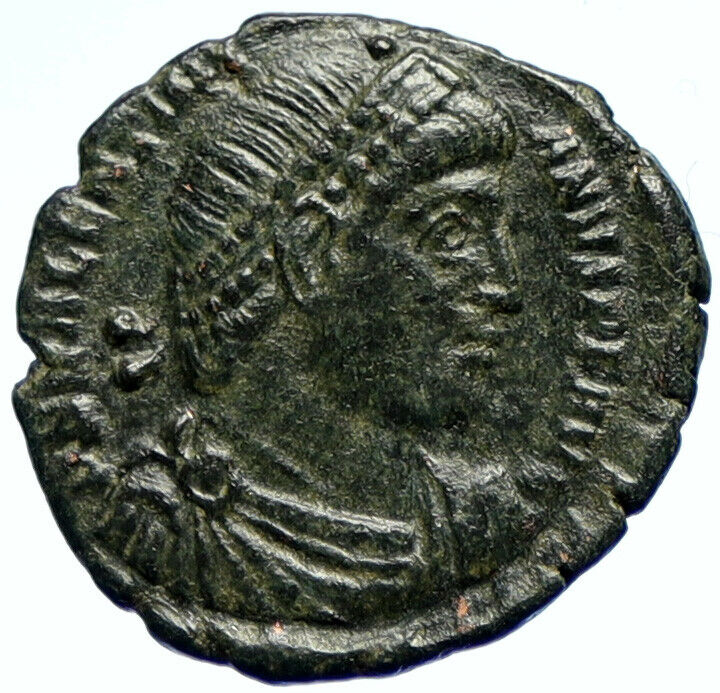 VALENTINIAN I Authentic Ancient 364AD OLD Roman Coin VICTORY ANGEL i103728