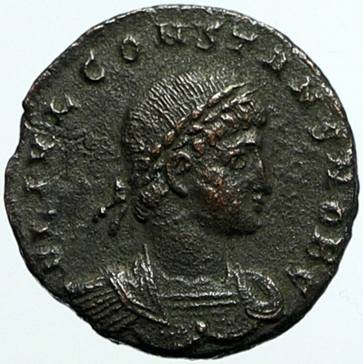 CONSTANS Authentic Ancient ANTIOCH 333AD Roman Coin WAR LEGION SOLDIERS i104499