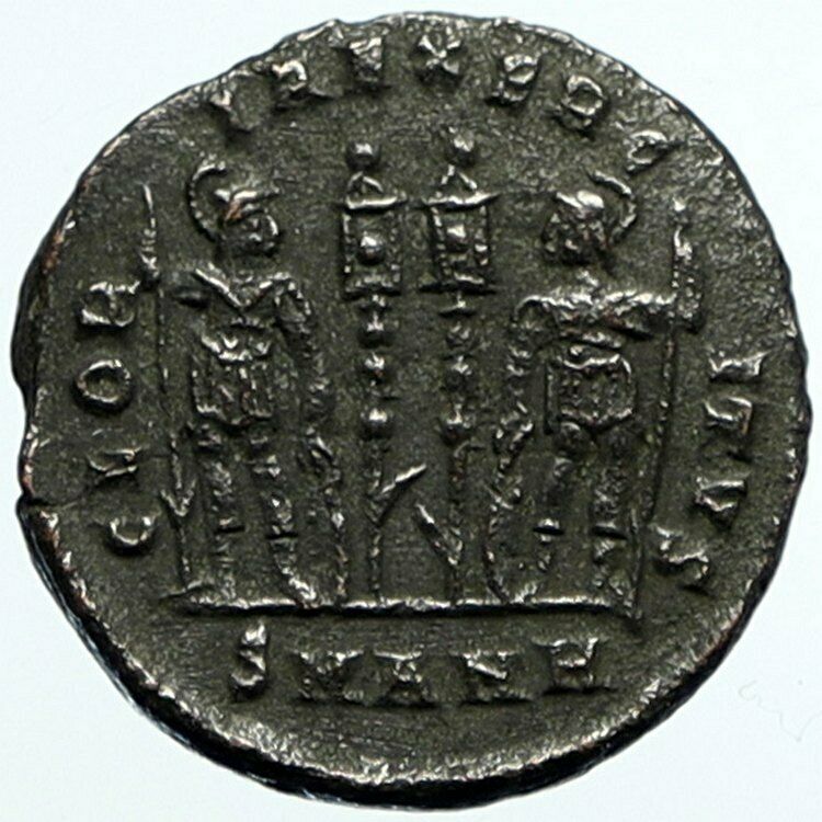 CONSTANS Authentic Ancient ANTIOCH 333AD Roman Coin WAR LEGION SOLDIERS i104499