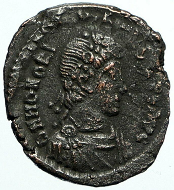 HONORIUS crowned by Victory 395AD Antioch Authentic Ancient Roman Coin i104491