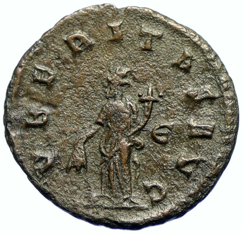 GALLIENUS son of Valerian I 260AD Authentic Ancient Roman Coin Uberitas i103726