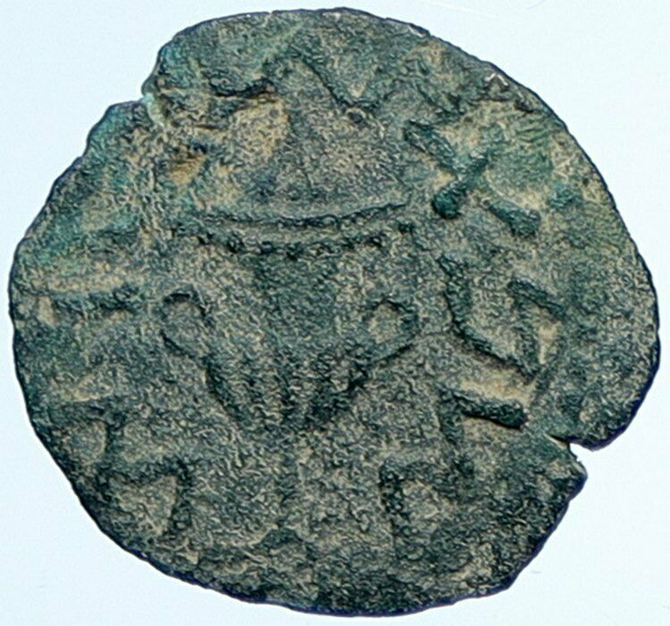 Authentic Ancient JEWISH WAR v ROMAN 68AD Yr3 JERUSALEM Old Coin AMPHORA i107031