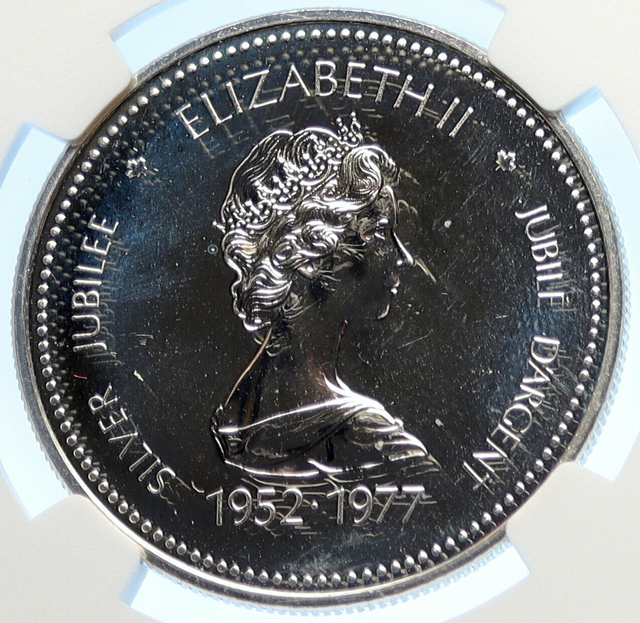 1976 CANADA Queen Elizabeth II LIBRARY Specimen Silver Dollar Coin NGC i106330