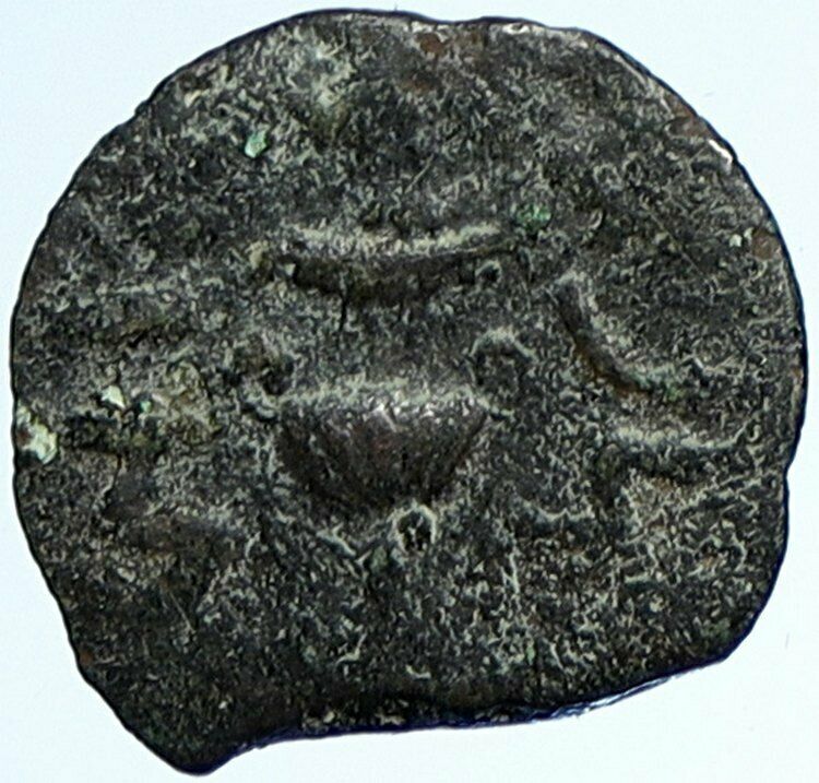 Authentic Ancient JEWISH WAR v ROMAN 68AD Yr3 JERUSALEM Old Coin AMPHORA i107003