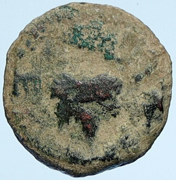 Authentic Ancient JEWISH WAR v ROMANS Yr 2 Historical Old JERUSALEM Coin i107171