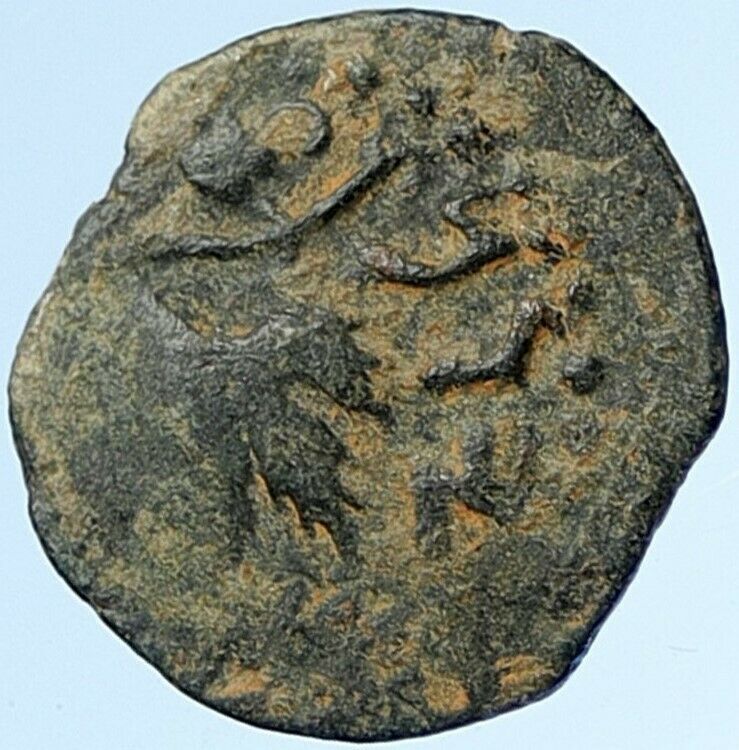 Authentic Ancient JEWISH WAR v ROMANS Yr 2 Historical Old JERUSALEM Coin i107114