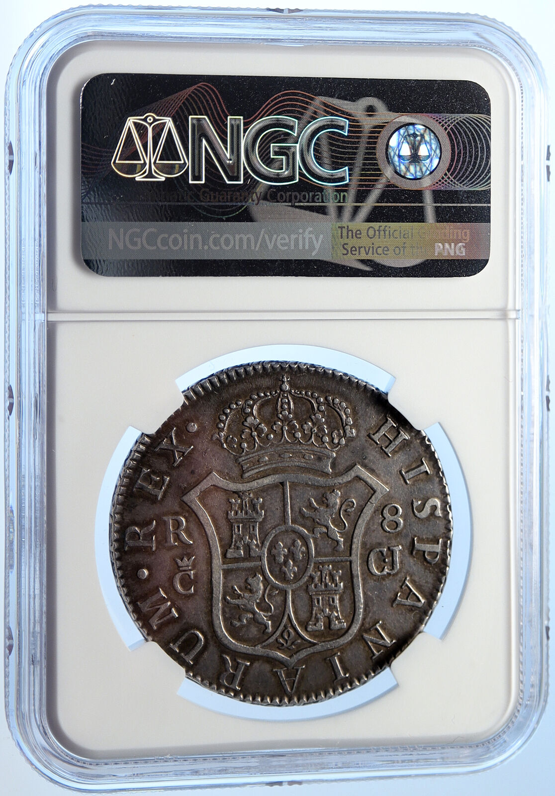 1813CJ SPAIN King FERDINAND VII Antique Silver 8 Reales Spanish Coin NGC i106346