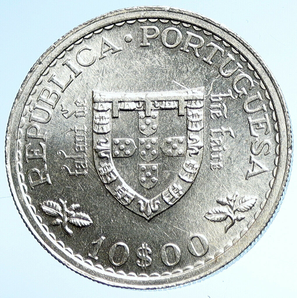 1960 PORTUGAL Prince Henry the Navigator Genuine Silver 10 Escudos Coin i107786