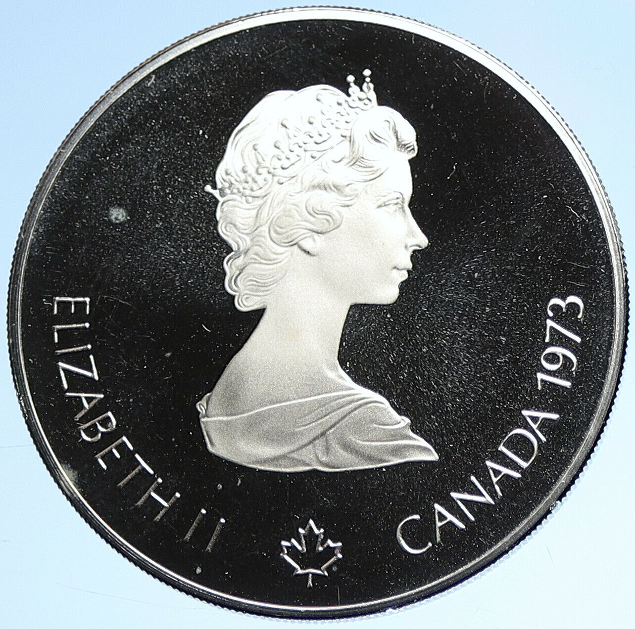 1973 CANADA UK Elizabeth II Olympic Montreal Sailing Proof Silver 5 Coin i107818