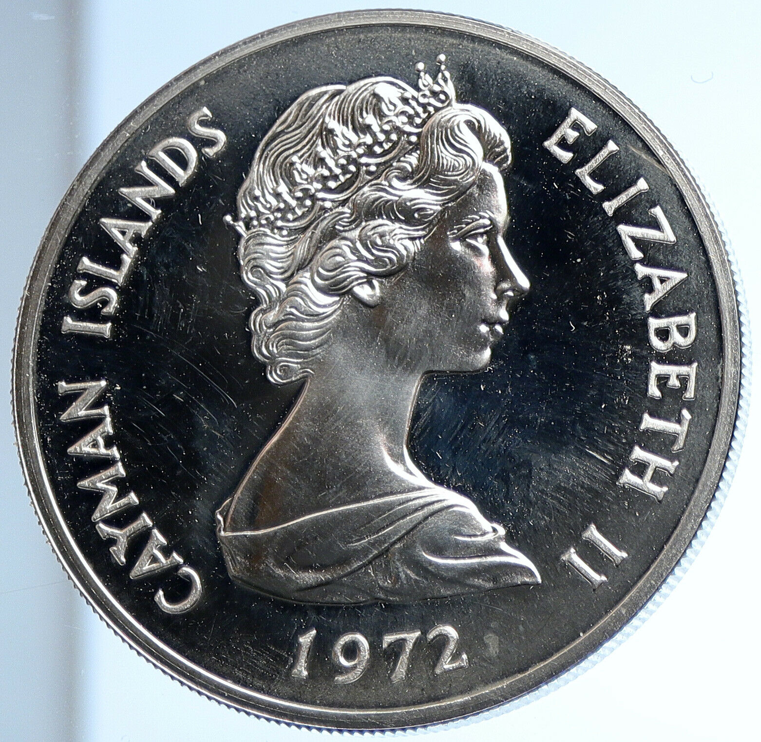 1972 CAYMAN ISLANDS UK Queen Elizabeth II Proof Silver Wedding $25 Coin i107814