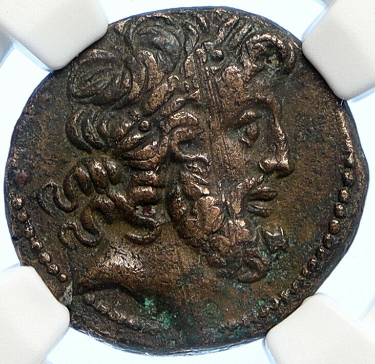 ANTIOCH on the ORONTES Authentic Ancient Greek Coin w NIKE & ZEUS NGC i106763