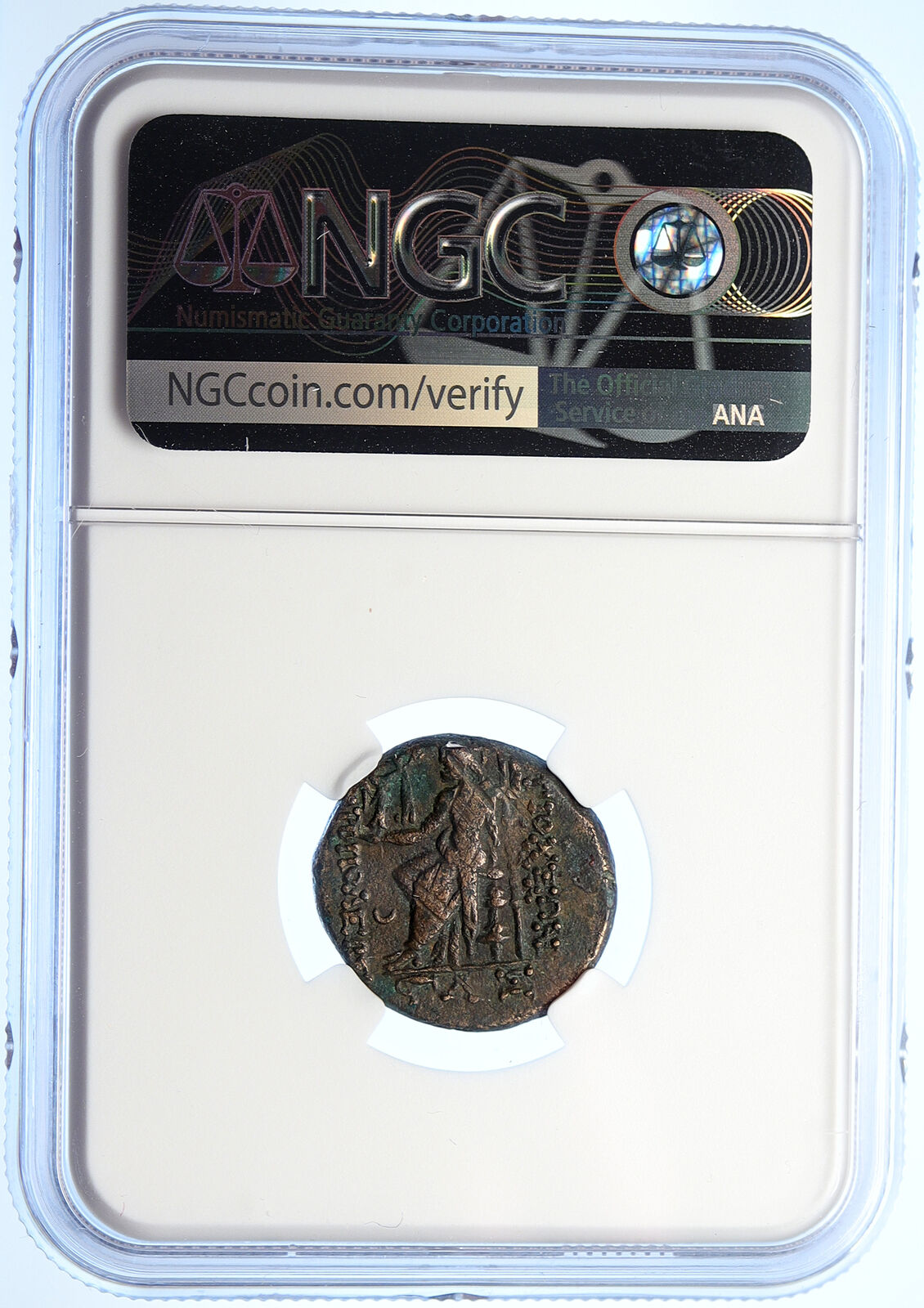 ANTIOCH on the ORONTES Authentic Ancient Greek Coin w NIKE & ZEUS NGC i106763