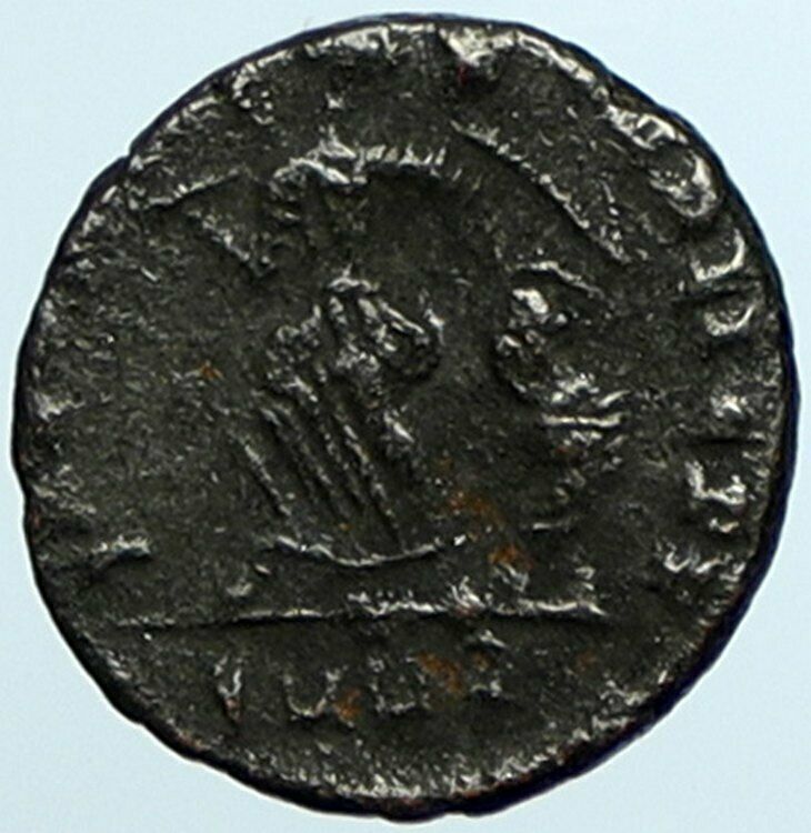 ARCADIUS 383AD Authentic Ancient Roman Coin VICTORY w Trophy & Captive i105409