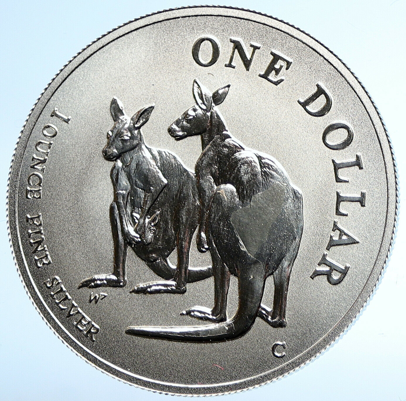 1999 AUSTRALIA 2 Kangaroos Australian OLD 1oz Proof Silver Dollar Coin i107821