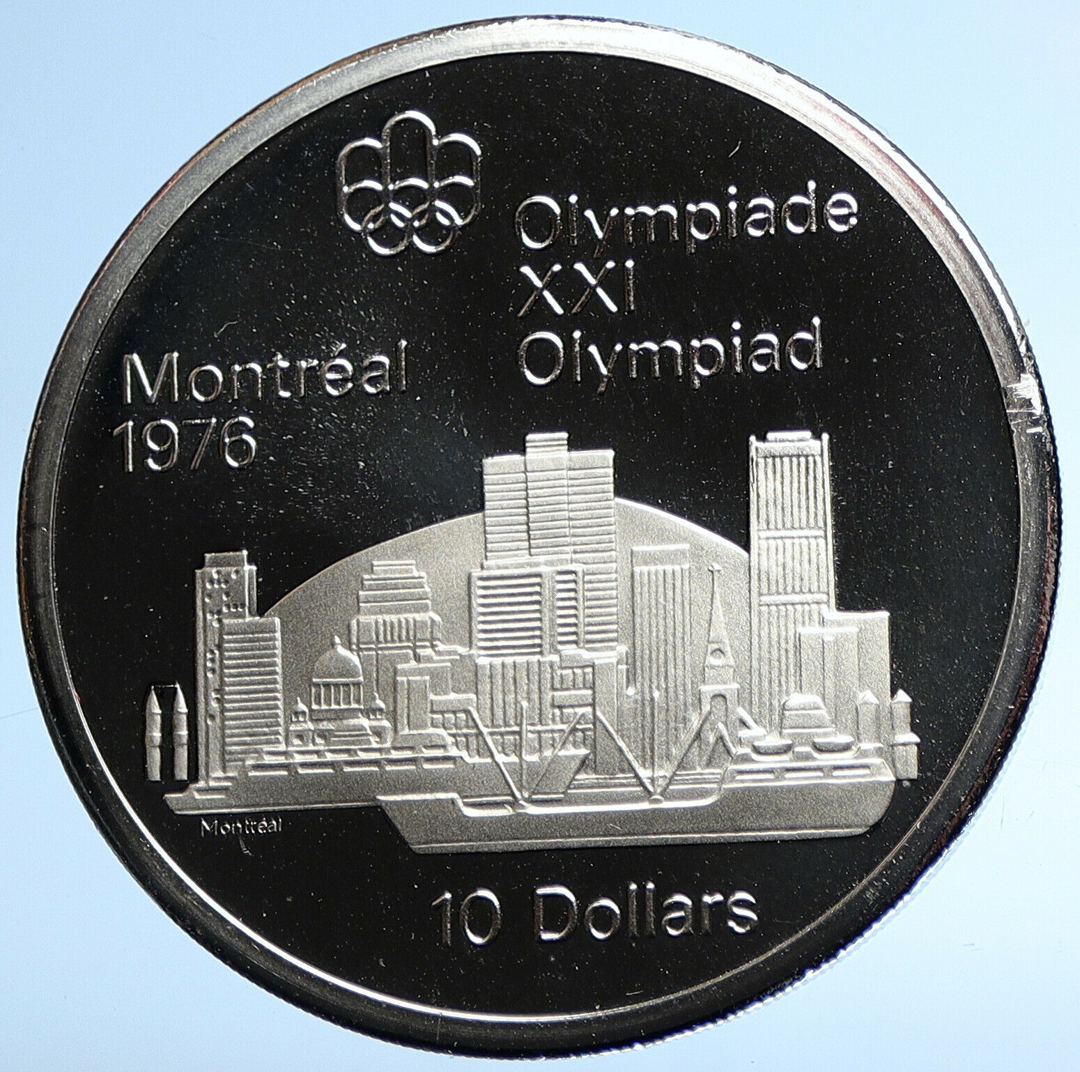 1973 CANADA Elizabeth II Olympics Montreal City Proof Silver $10 Coin i107825