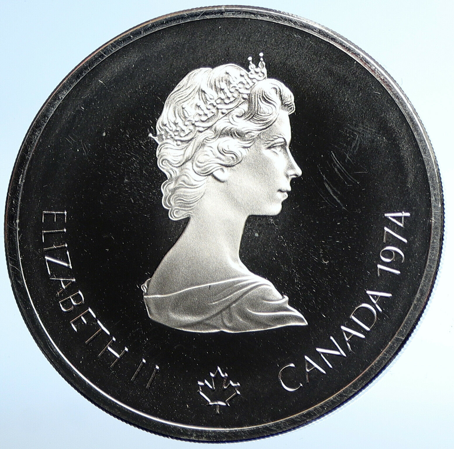 1974 CANADA Elizabeth II Olympics Montreal ZEUS Proof Silver $10 Coin i107826