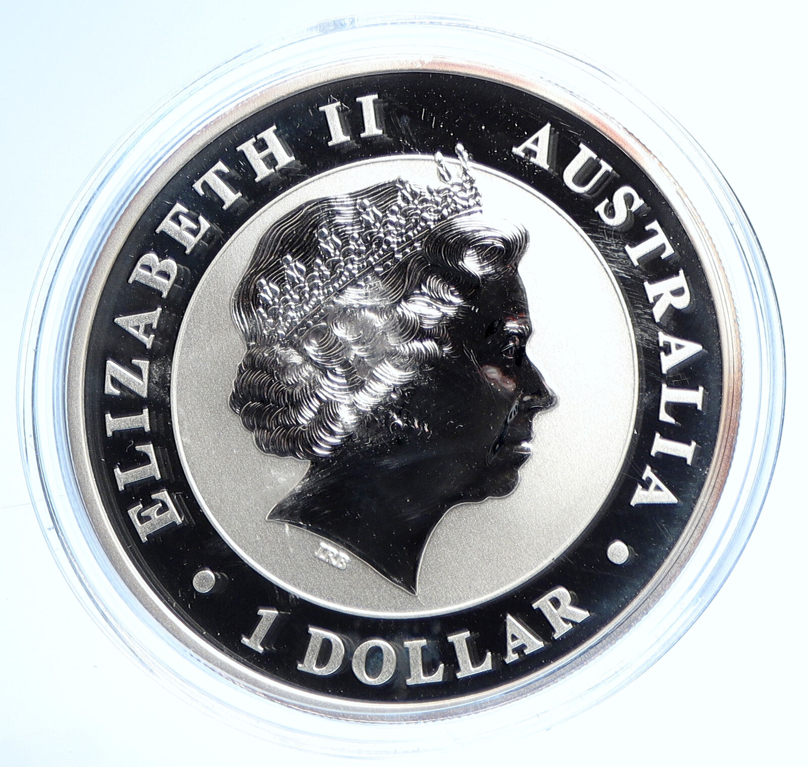 2011 AUSTRALIA Queen Elizabeth II KOALAS Antique Silver OZ Dollar Coin i107743