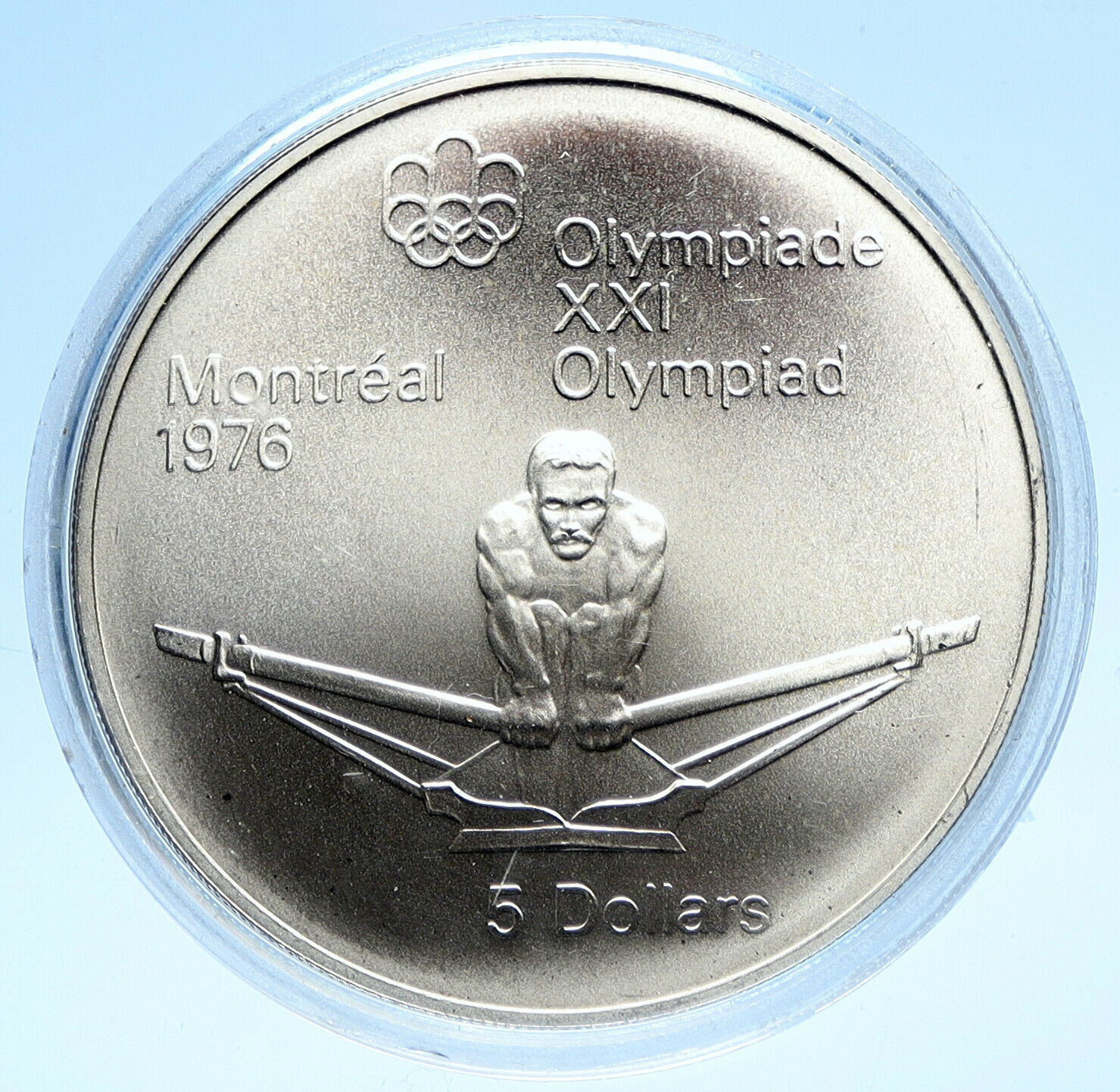 1974 CANADA Queen Elizabeth II Olympics Montreal ROWING BU Silver 5 Coin i107750