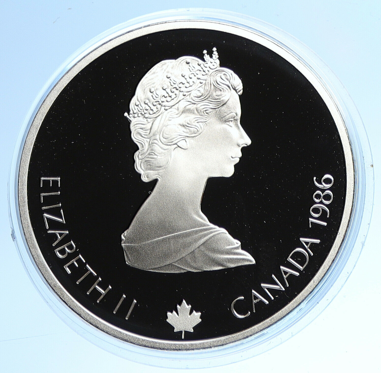 1986 CANADA 1988 CALGARY OLYMPICS CrossC Skiing Proof Silver $20 Coin i107742