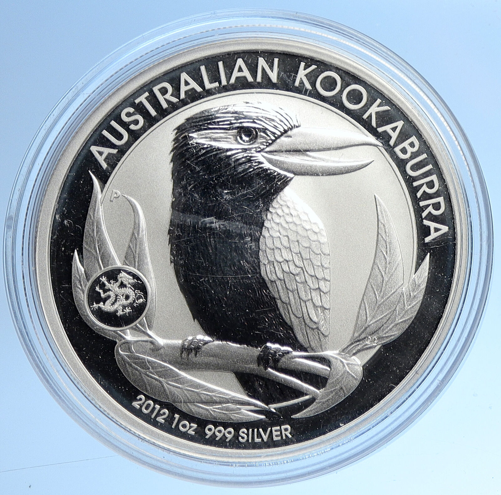 2012 AUSTRALIA Kookaburra Bird Australian 1oz Proof Silver Dollar Coin i107744