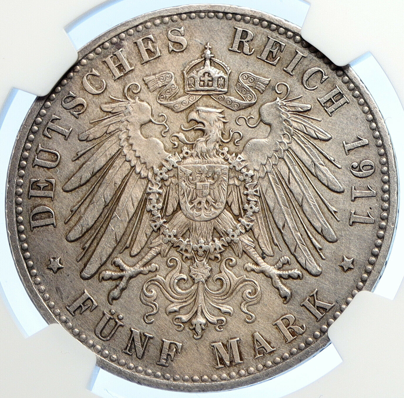 1911 D GERMANY Bavaria Otto I PRINCE LUITPOLD Silver 3 Marks Coin NGC i106226