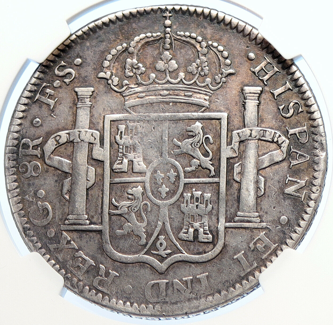 1821 GA FS MEXICO SPAIN King FERDINAND VII Old Silver 8 Reales Coin NGC i106434